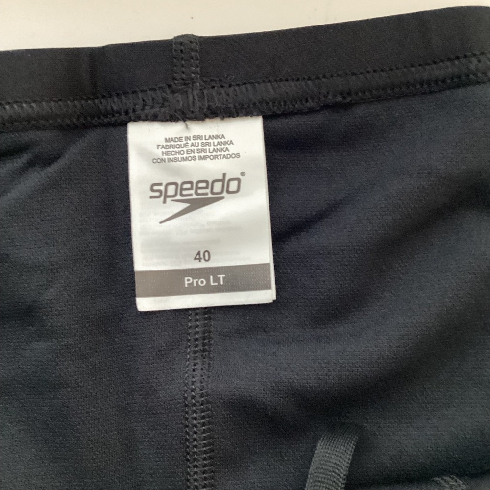 Speedo Mens Pro LT Jammer Swimsuit Black Size 40 Competitive Swimwear